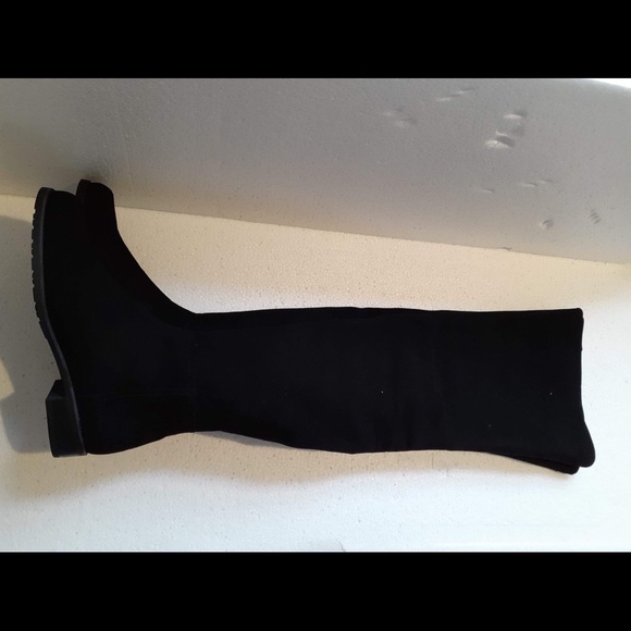 Stuart Weitzman Black Suede Hilo High Boots - Picture 6 of 8